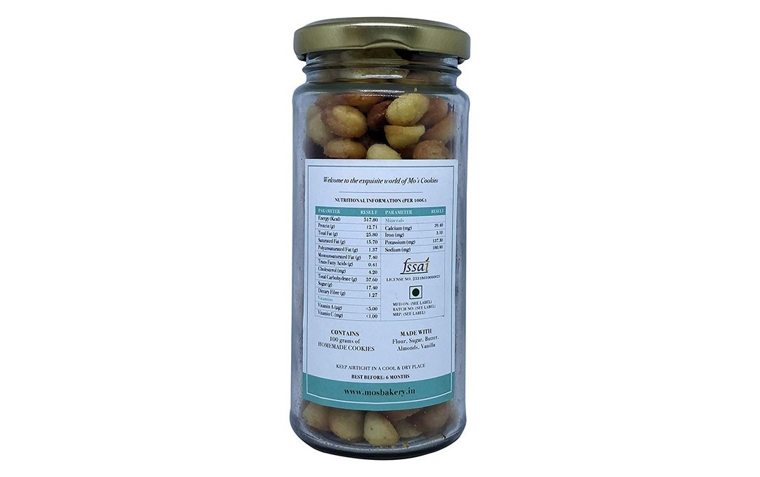 Mo's Almond Cookies    Glass Jar  100 grams